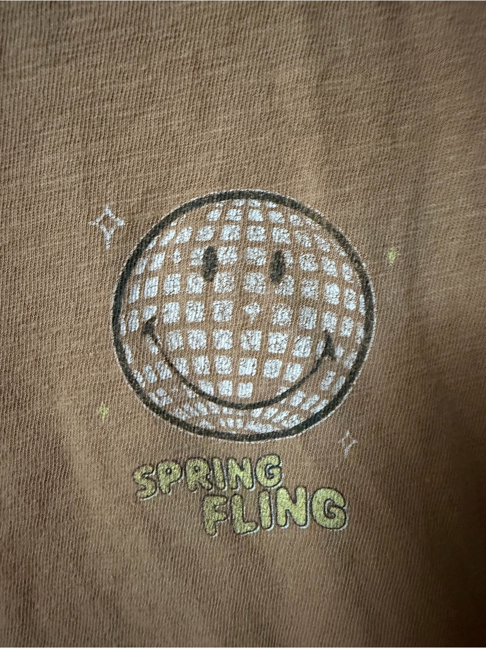 Girl's Washed Tan Graphic Tee - Spring Fling - Picture 3 of 10